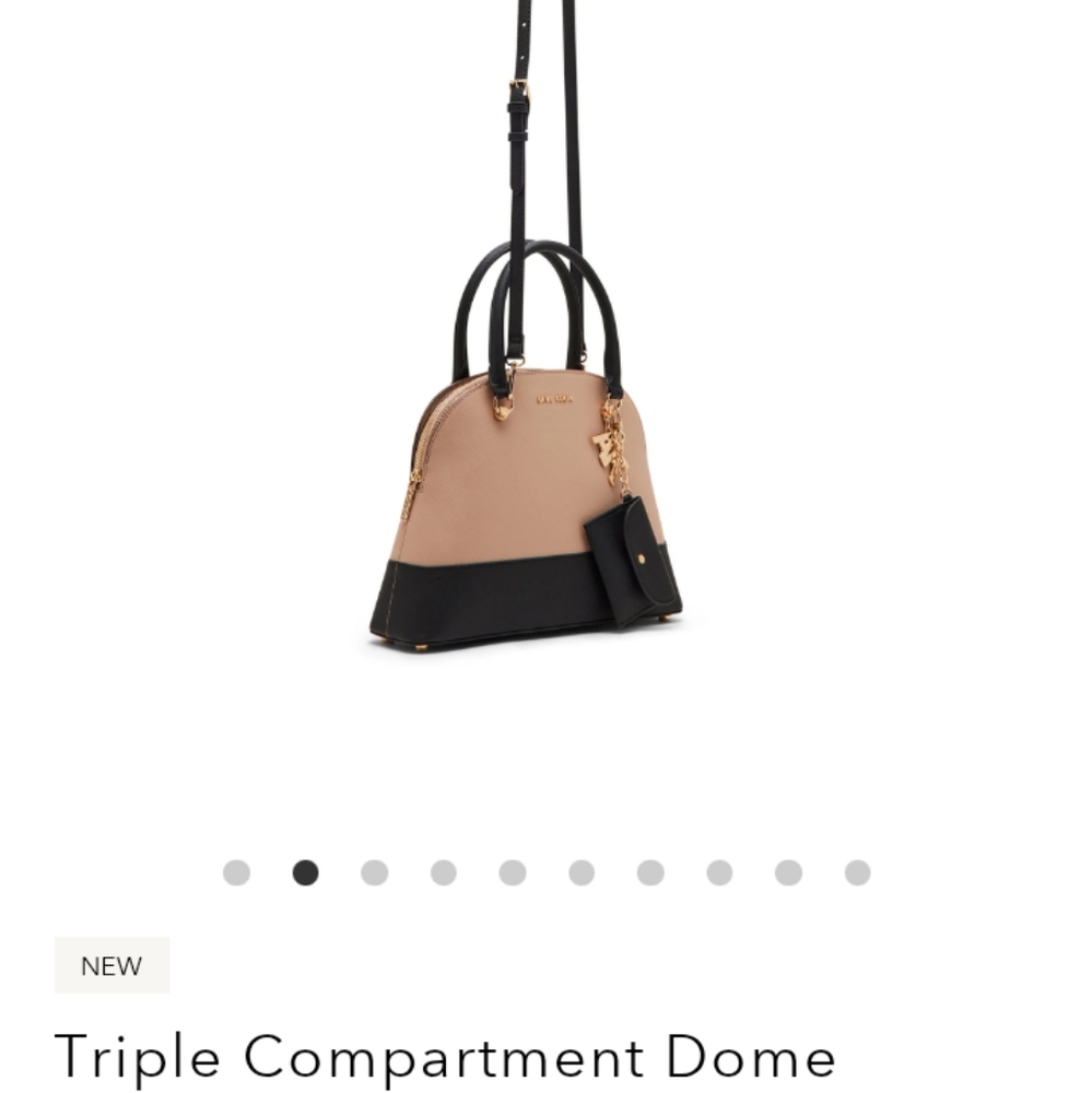 ✨Anne Klein Triple Compartment Dome Satchel With 3 Holder Card Case - Picture 7 of 8
